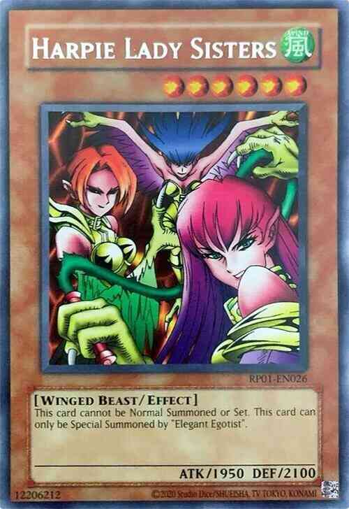 Harpie Lady Sisters - 2020 Date Reprint - RP01-EN026 - Rare - Unlimited