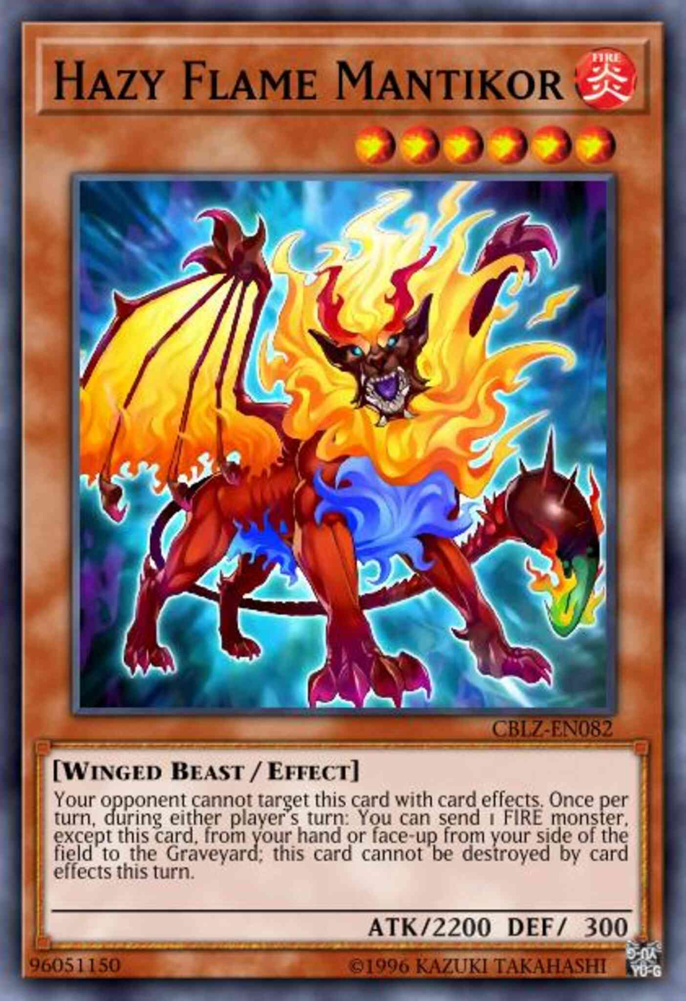 Hazy Flame Mantikor - CBLZ-EN082 - Rare - 1st Edition