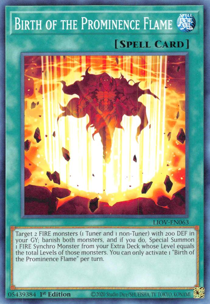 Birth of the Prominence Flame - LIOV-EN063 - Common - 1st Edition