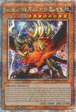 Alpha, the Master of Beasts - RA01-EN022 - Quarter Century Secret Rare - 1st Edition