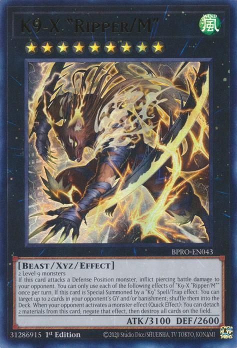 K9-X "Ripper/M" - BPRO-EN043 - Ultra Rare - 1st Edition