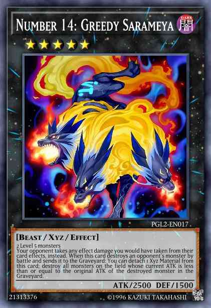 Number 14: Greedy Sarameya - PGL2-EN017 - Gold Secret Rare - Unlimited