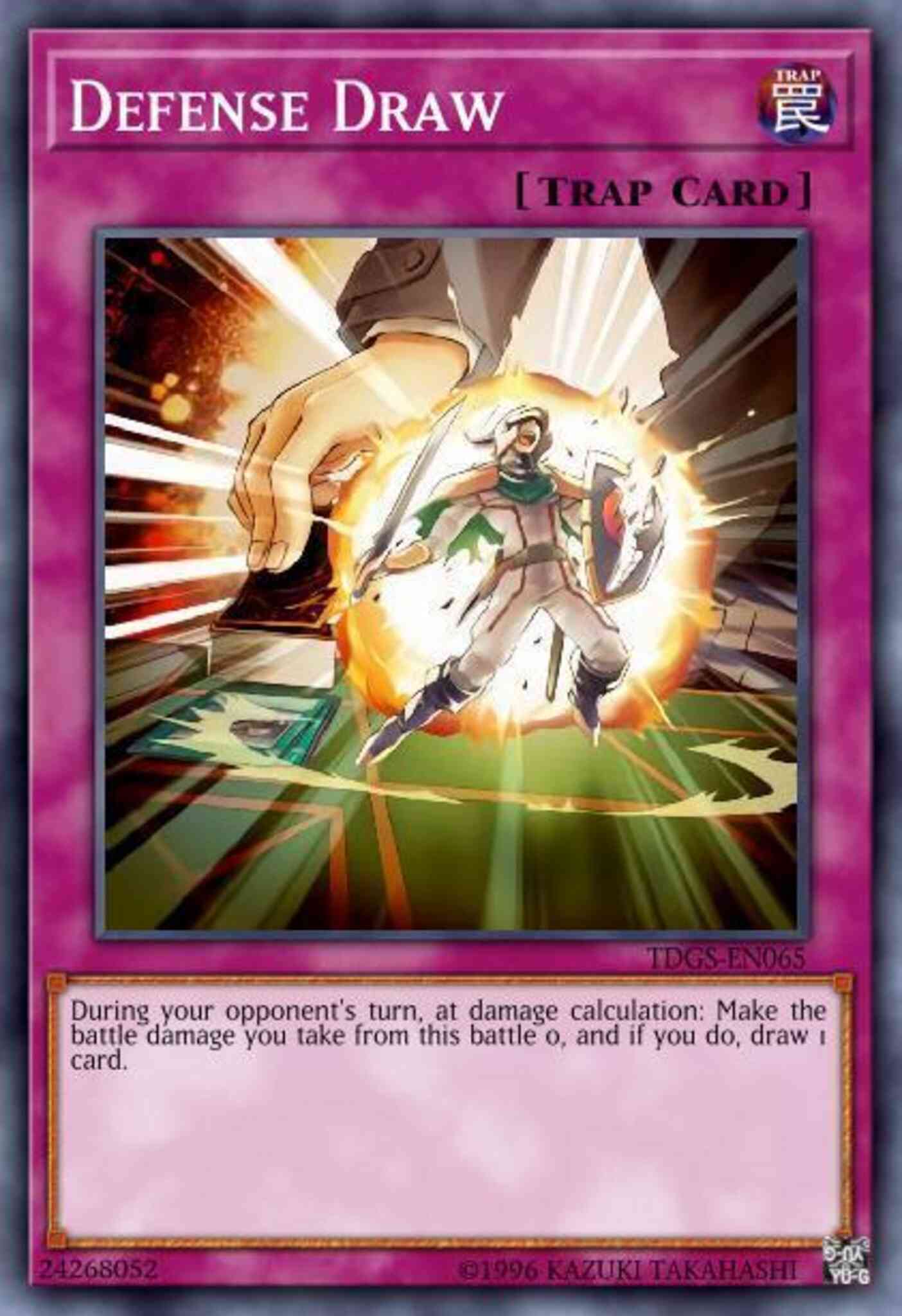Defense Draw - 5DS3-EN038 - Common - 1st Edition