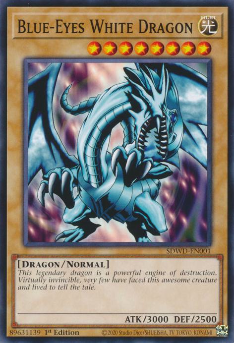 Blue-Eyes White Dragon - SDWD-EN001 - Common - 1st Edition