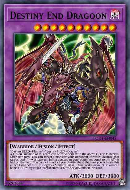 Destiny End Dragoon - LCGX-EN140 - Super Rare - 1st Edition