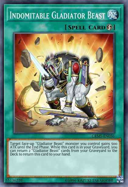 Indomitable Gladiator Beast - CRMS-EN056 - Common - 1st Edition