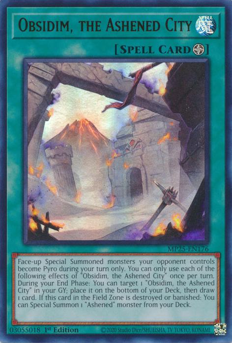 Obsidim, the Ashened City - MP25-EN176 - Ultra Rare - 1st Edition