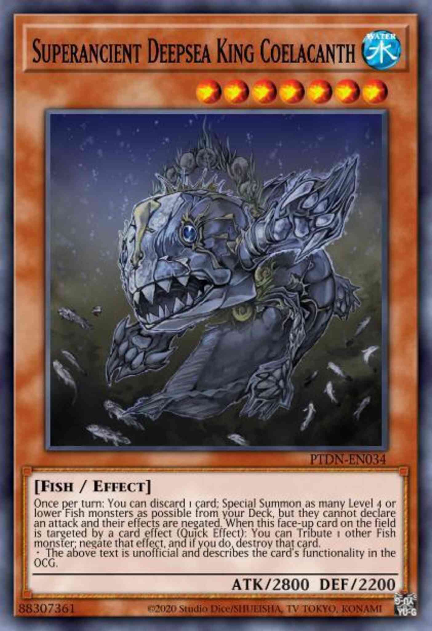 Superancient Deepsea King Coelacanth - BATT-EN007 - Starfoil Rare - Limited
