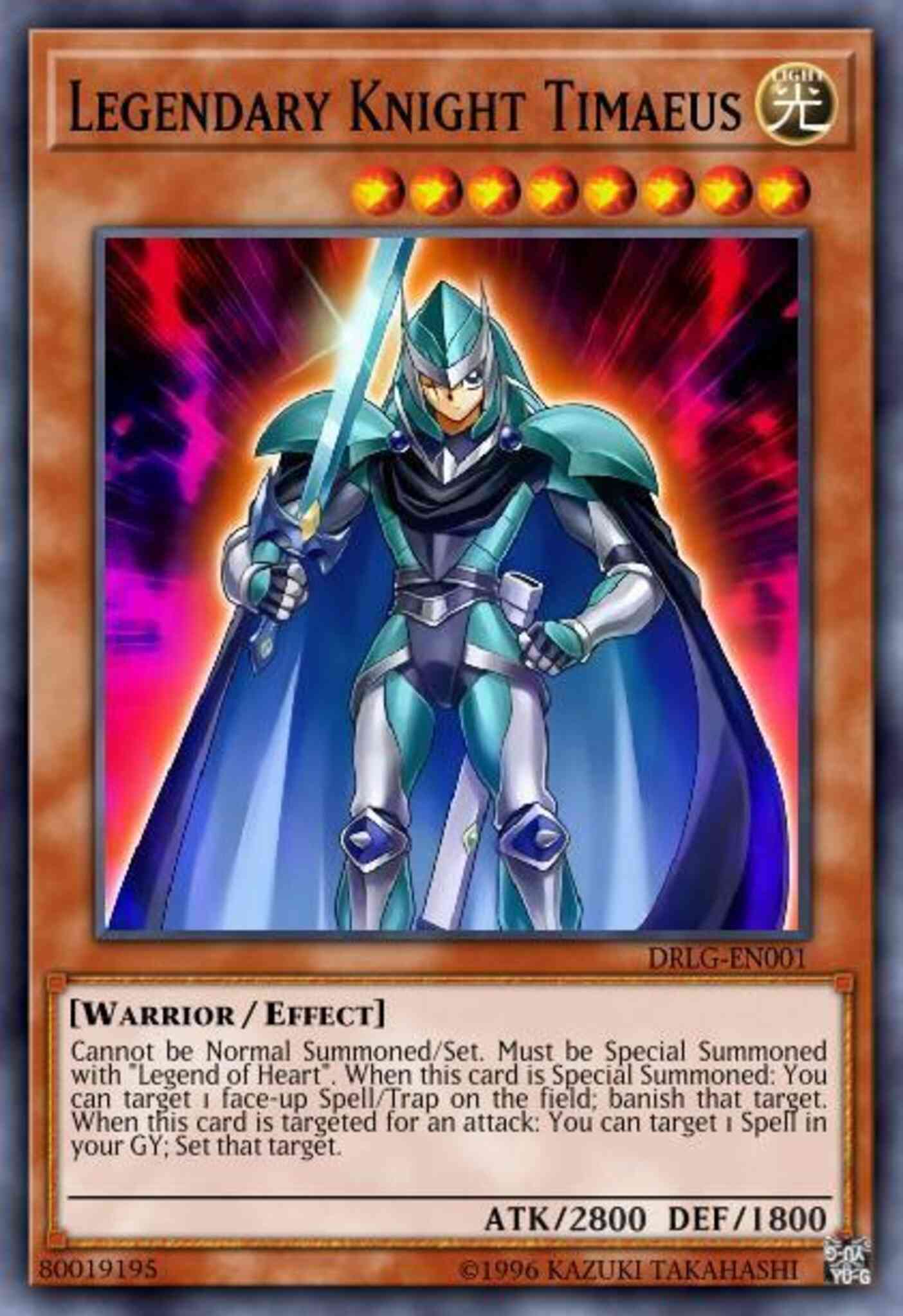 Legendary Knight Timaeus (Green) - DLCS-EN001 - Ultra Rare - 1st Edition