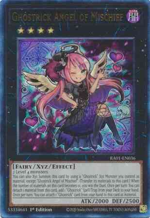 Ghostrick Angel of Mischief - RA01-EN036 - Prismatic Ultimate Rare - 1st Edition