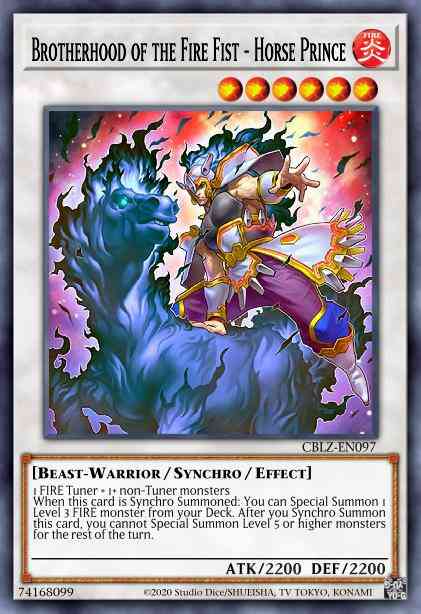 Brotherhood of the Fire Fist - Horse Prince - CBLZ-EN097 - Super Rare - 1st Edition