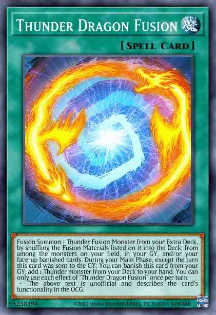 Thunder Dragon Fusion - MP19-EN199 - Super Rare - 1st Edition
