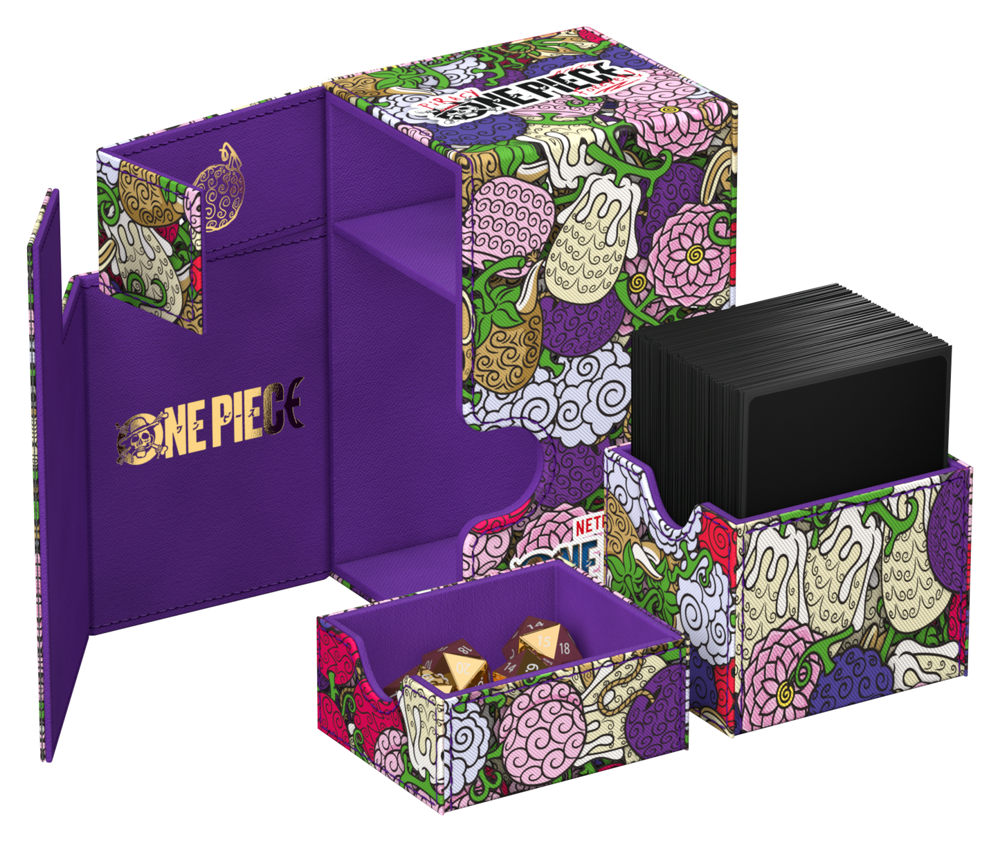 Ultimate Guard Flip'n'Tray Deck Case - 80+ - One Piece - Devil Fruit Pattern
