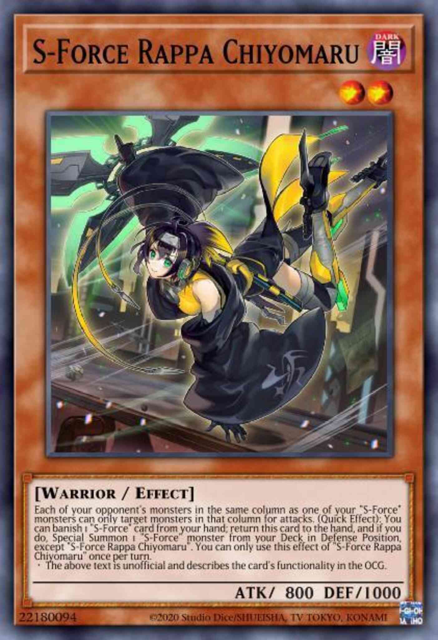 S-Force Rappa Chiyomaru - BLVO-EN011 - Secret Rare - 1st Edition