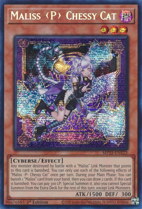 Maliss <P> Chessy Cat - MP25-EN123 - Prismatic Secret Rare - 1st Edition