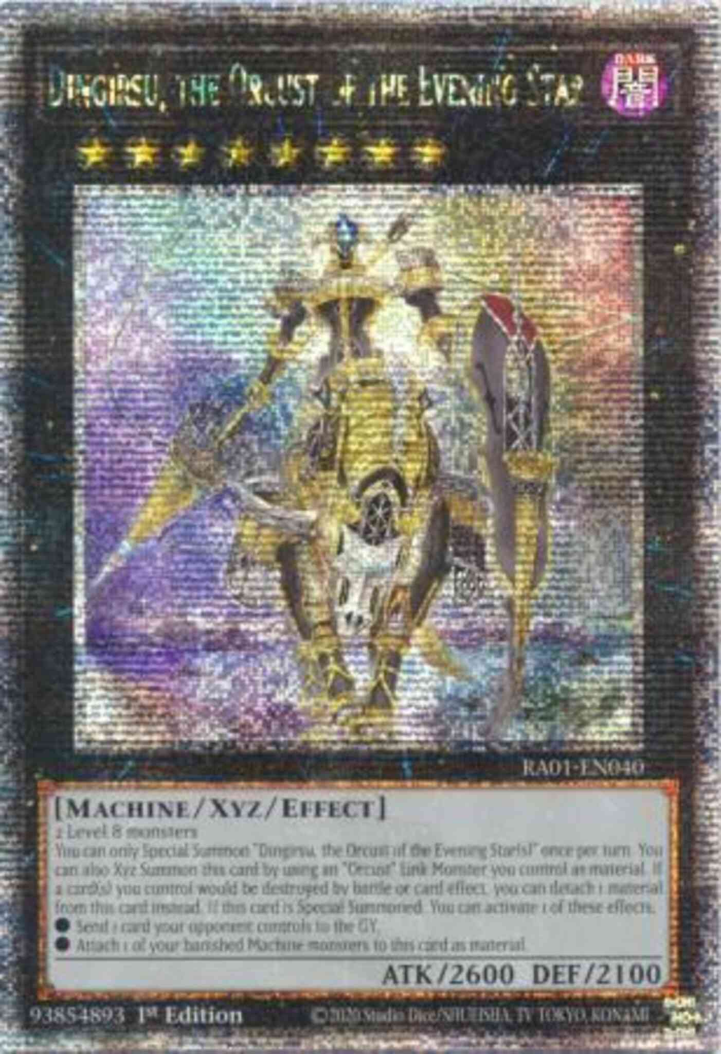Dingirsu, the Orcust of the Evening Star - RA01-EN040 - Quarter Century Secret Rare - 1st Edition