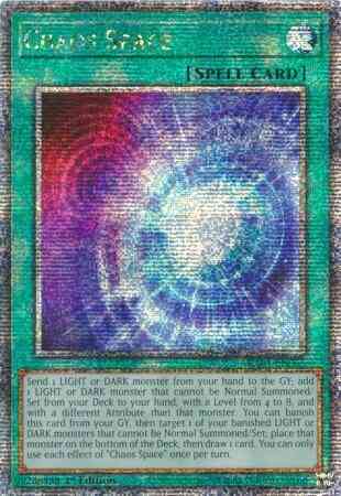 Chaos Space - RA01-EN065 - Quarter Century Secret Rare - 1st Edition