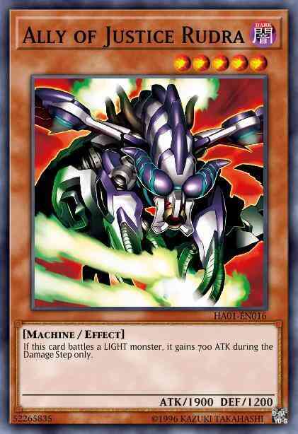 Ally of Justice Rudra - HA01-EN016 - Super Rare - Limited
