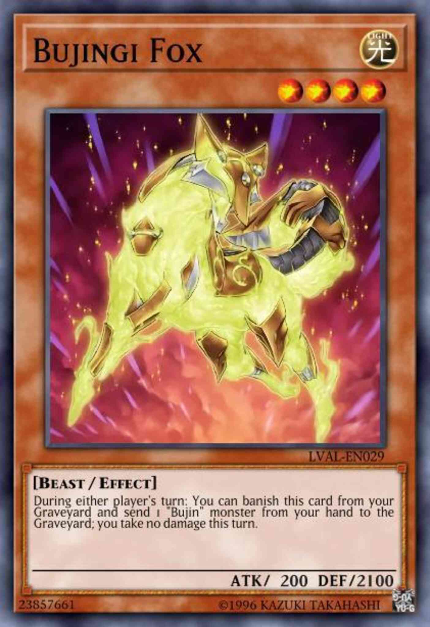Bujingi Fox - LVAL-EN029 - Rare - 1st Edition