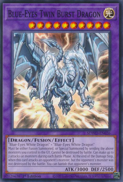 Blue-Eyes Twin Burst Dragon - SDWD-EN036 - Common - 1st Edition