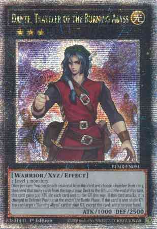 Dante, Traveler of the Burning Abyss - BLMR-EN081 - Quarter Century Secret Rare - 1st Edition
