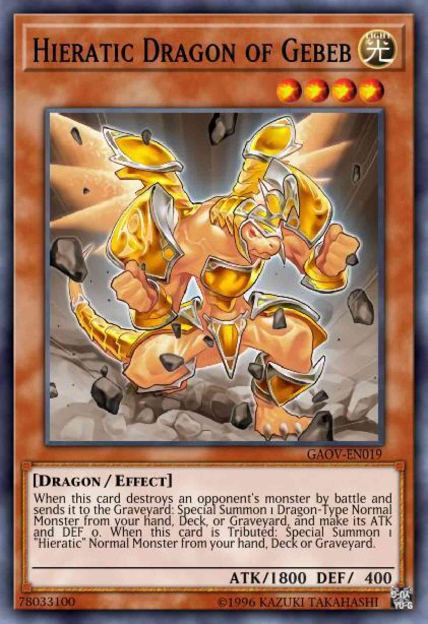 Hieratic Dragon of Gebeb - GAOV-EN019 - Super Rare - Unlimited