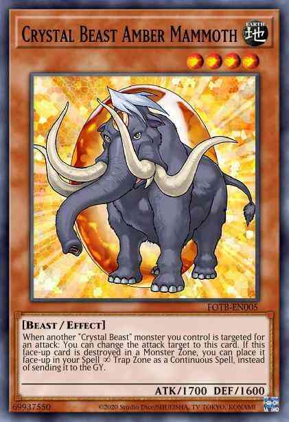 Crystal Beast Amber Mammoth - DP07-EN005 - Common - Unlimited