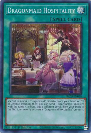 Dragonmaid Hospitality - RA03-EN068 - Super Rare - 1st Edition