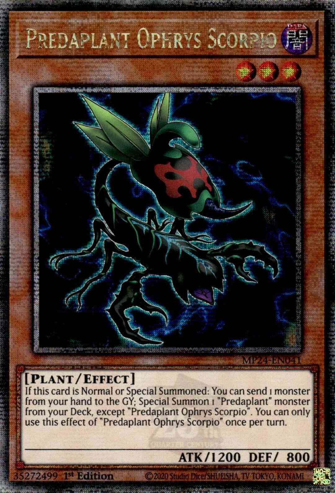 Predaplant Ophrys Scorpio - MP24-EN041 - Quarter Century Secret Rare - 1st Edition
