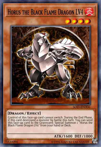 Horus the Black Flame Dragon LV4 - SOD-EN006 - Ultimate Rare - 1st Edition