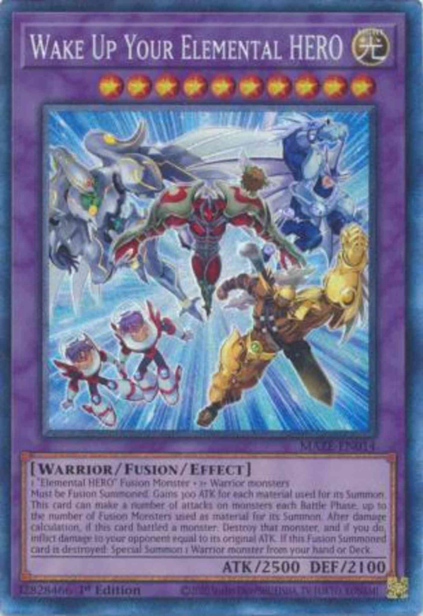 Wake Up Your Elemental HERO - MAZE-EN014 - Collector's Rare - 1st Edition