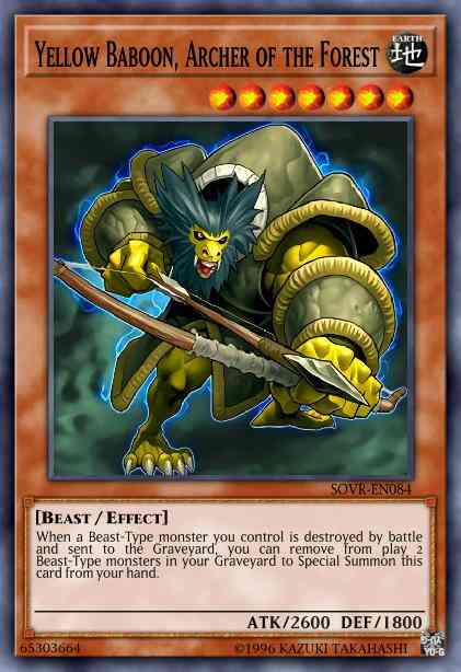 Yellow Baboon, Archer of the Forest - SOVR-EN084 - Ultimate Rare - Unlimited