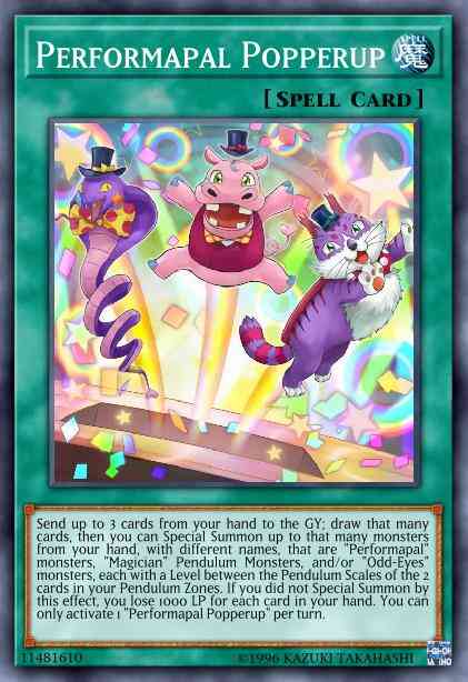 Performapal Popperup - LED6-EN047 - Rare - 1st Edition