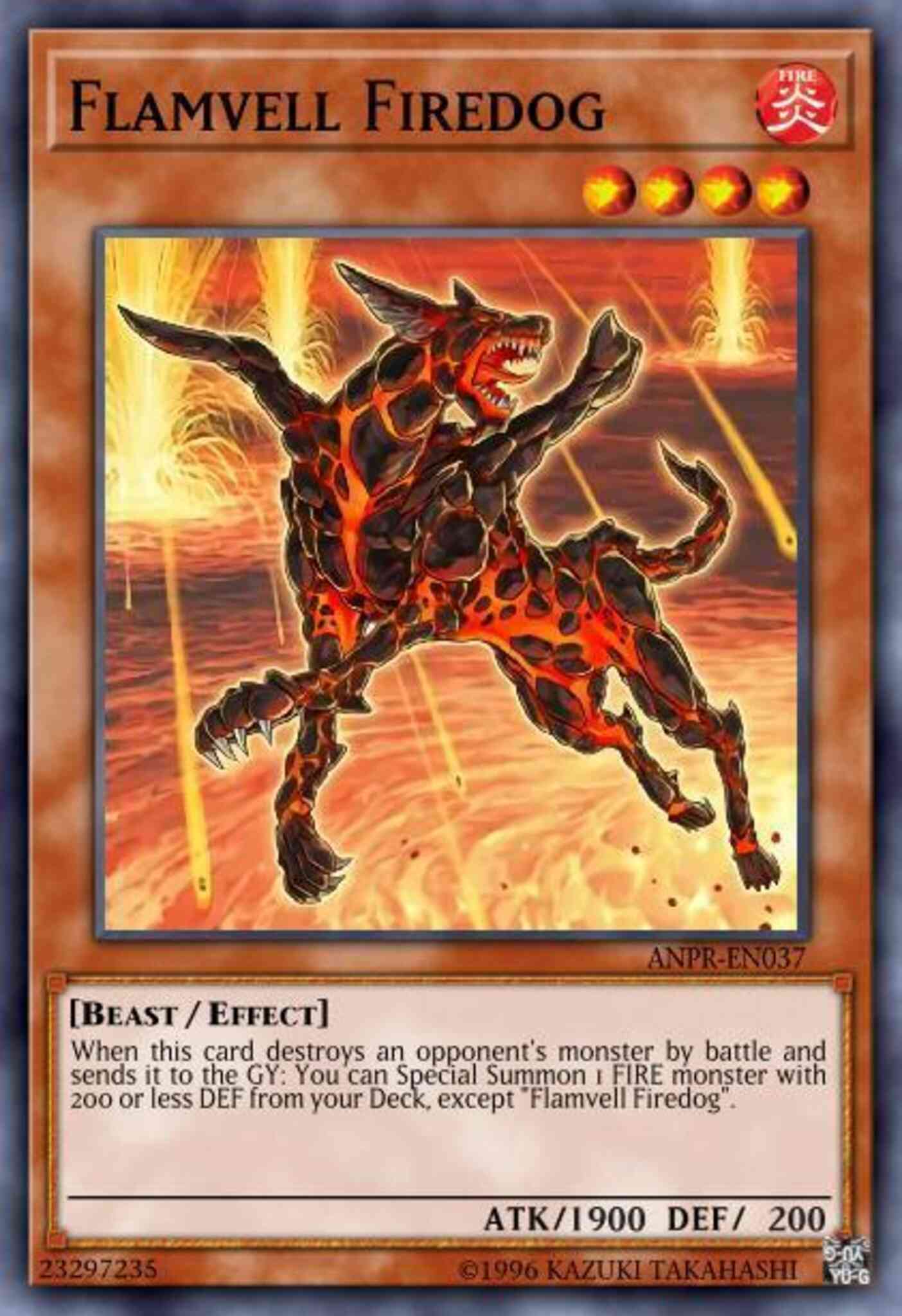 Flamvell Firedog - ANPR-EN037 - Rare - 1st Edition