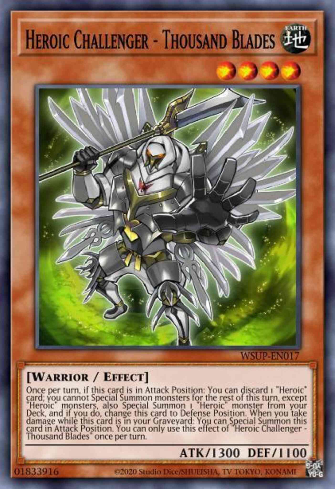 Heroic Challenger - Thousand Blades - WSUP-EN017 - Super Rare - 1st Edition