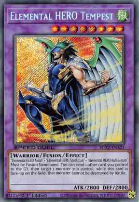 Elemental HERO Tempest - SGX2-ENA21 - Secret Rare - 1st Edition