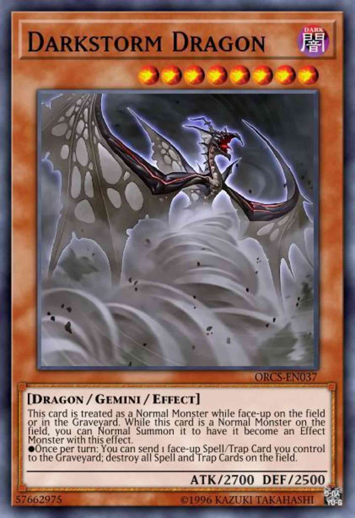 Darkstorm Dragon - SDBE-EN008 - Common - 1st Edition