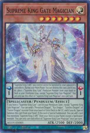 Supreme King Gate Magician - AGOV-EN001 - Super Rare - 1st Edition