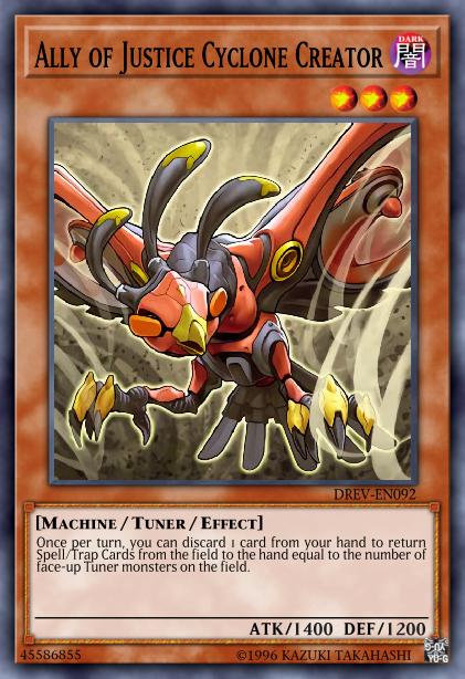 Ally of Justice Cyclone Creator - DREV-EN092 - Secret Rare - 1st Edition