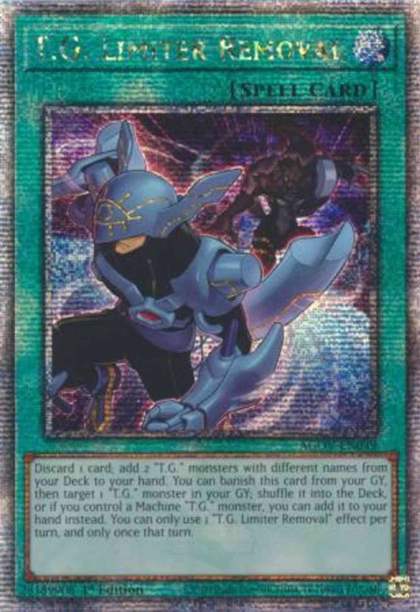 T.G. Limiter Removal - AGOV-EN049 - Quarter Century Secret Rare - 1st Edition