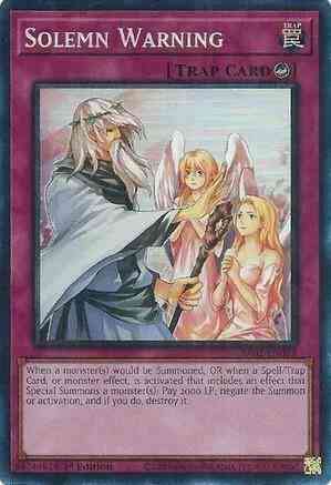 Solemn Warning - RA02-EN078 - Prismatic Collector's Rare - 1st Edition