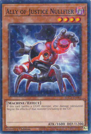 Ally of Justice Nullfier - HAC1-EN080 - Duel Terminal Normal Parallel Rare - 1st Edition