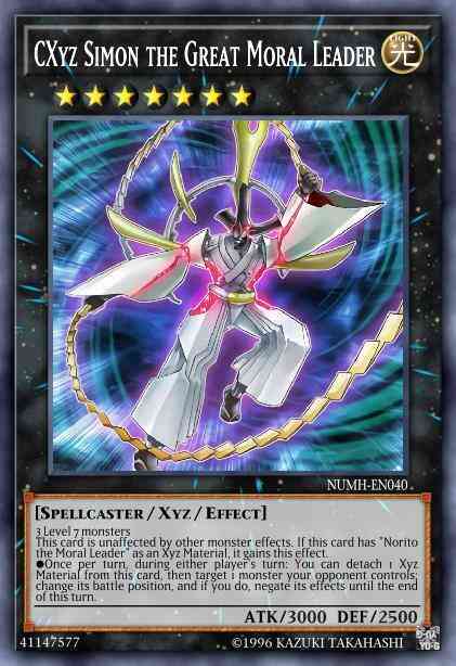 CXyz Simon the Great Moral Leader - NUMH-EN040 - Secret Rare - 1st Edition