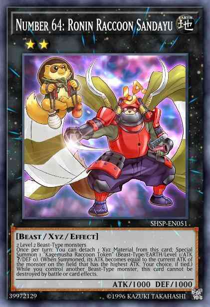 Number 64: Ronin Raccoon Sandayu - SHSP-EN051 - Rare - 1st Edition