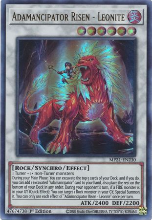 Adamancipator Risen - Leonite - MP21-EN230 - Ultra Rare - 1st Edition