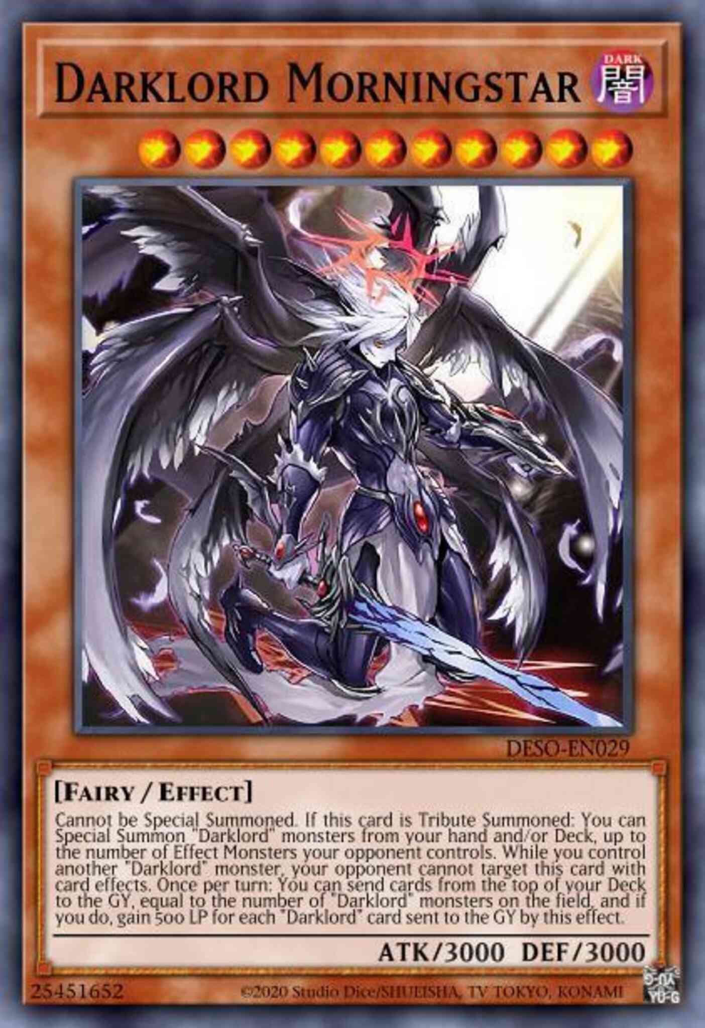 Darklord Morningstar - DESO-EN029 - Secret Rare - 1st Edition