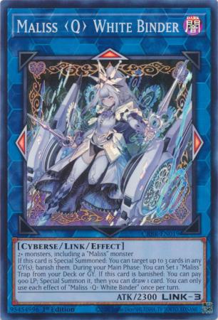 Maliss <Q> White Binder - CRBR-EN019 - Super Rare - 1st Edition