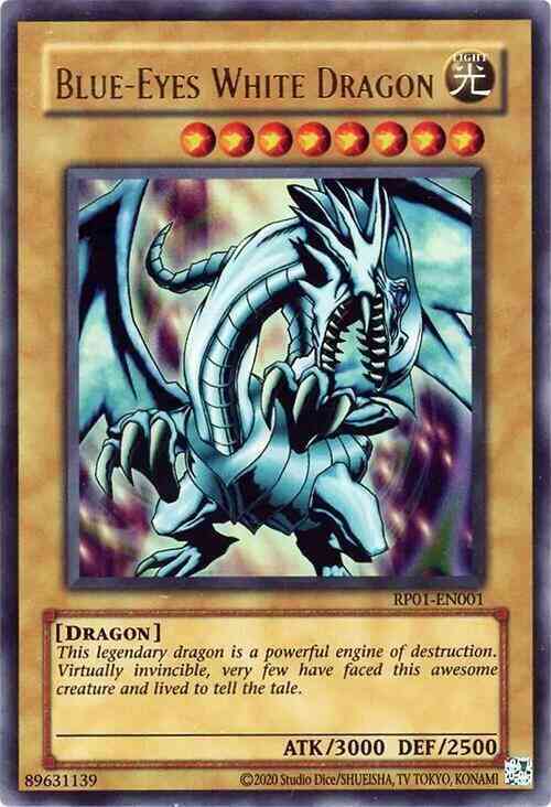 Blue-Eyes White Dragon - 2020 Date Reprint - RP01-EN001 - Ultra Rare - Unlimited