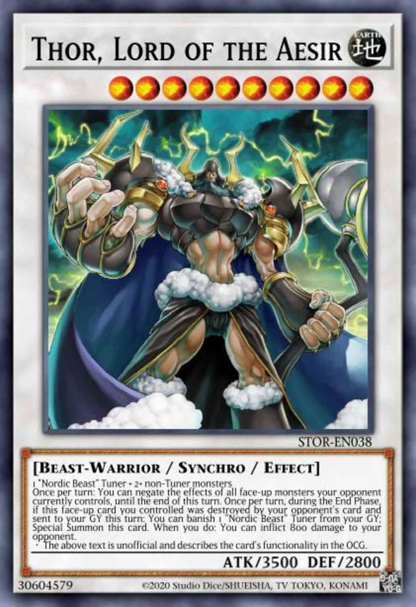 Thor, Lord of the Aesir - SP14-EN048 - Starfoil Rare - 1st Edition