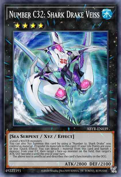 Number C32: Shark Drake Veiss - ABYR-EN039 - Ultimate Rare - 1st Edition